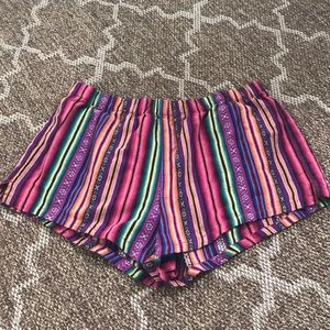 Multi colored lounge shorts